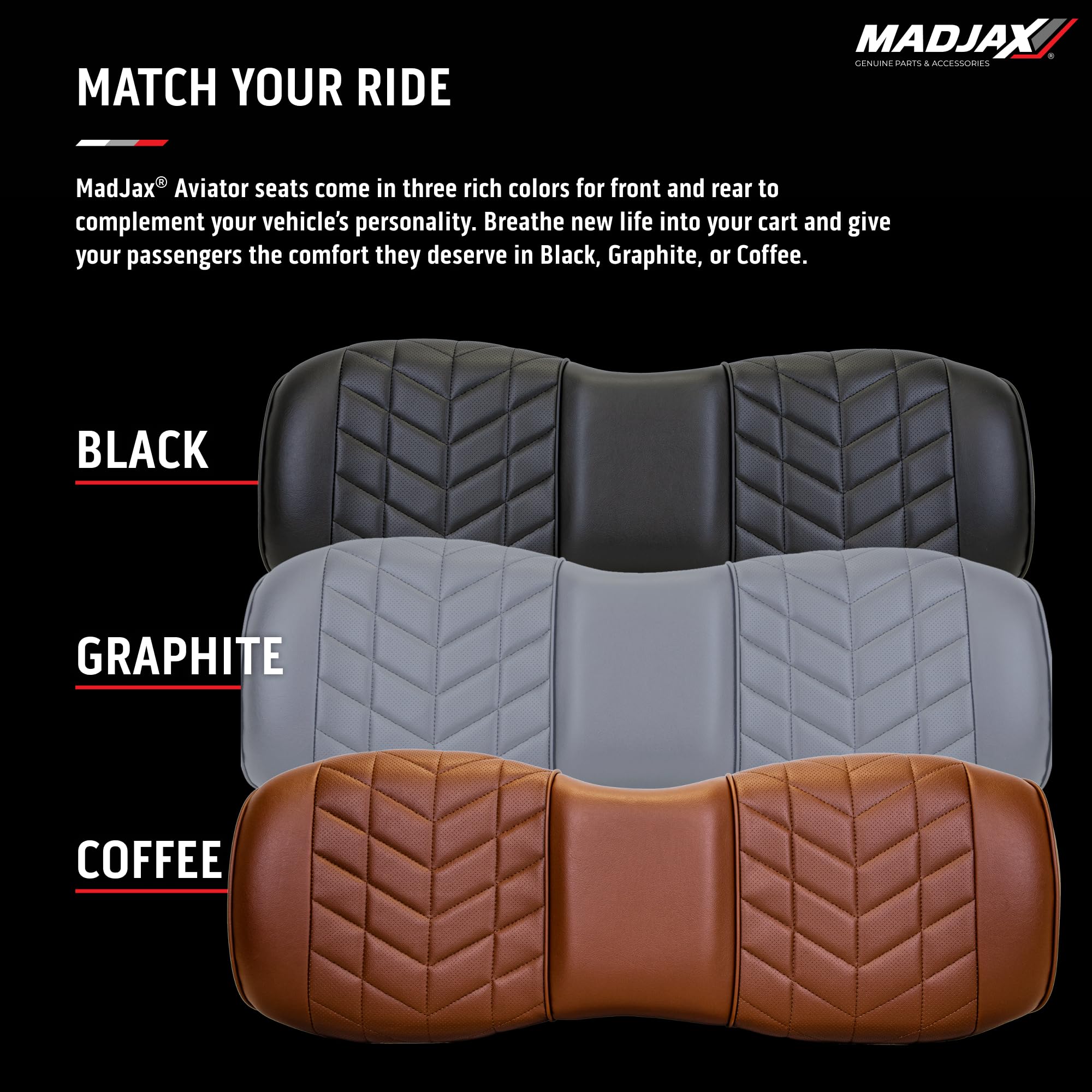 Amazon.com : MADJAX Aviator Golf Cart Rear Seat Cushion Assembly